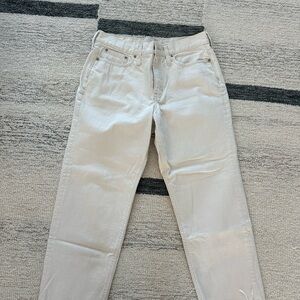 J. Crew Women's midrise classic Straight Leg Jeans in Cream Sz 31 new no tags